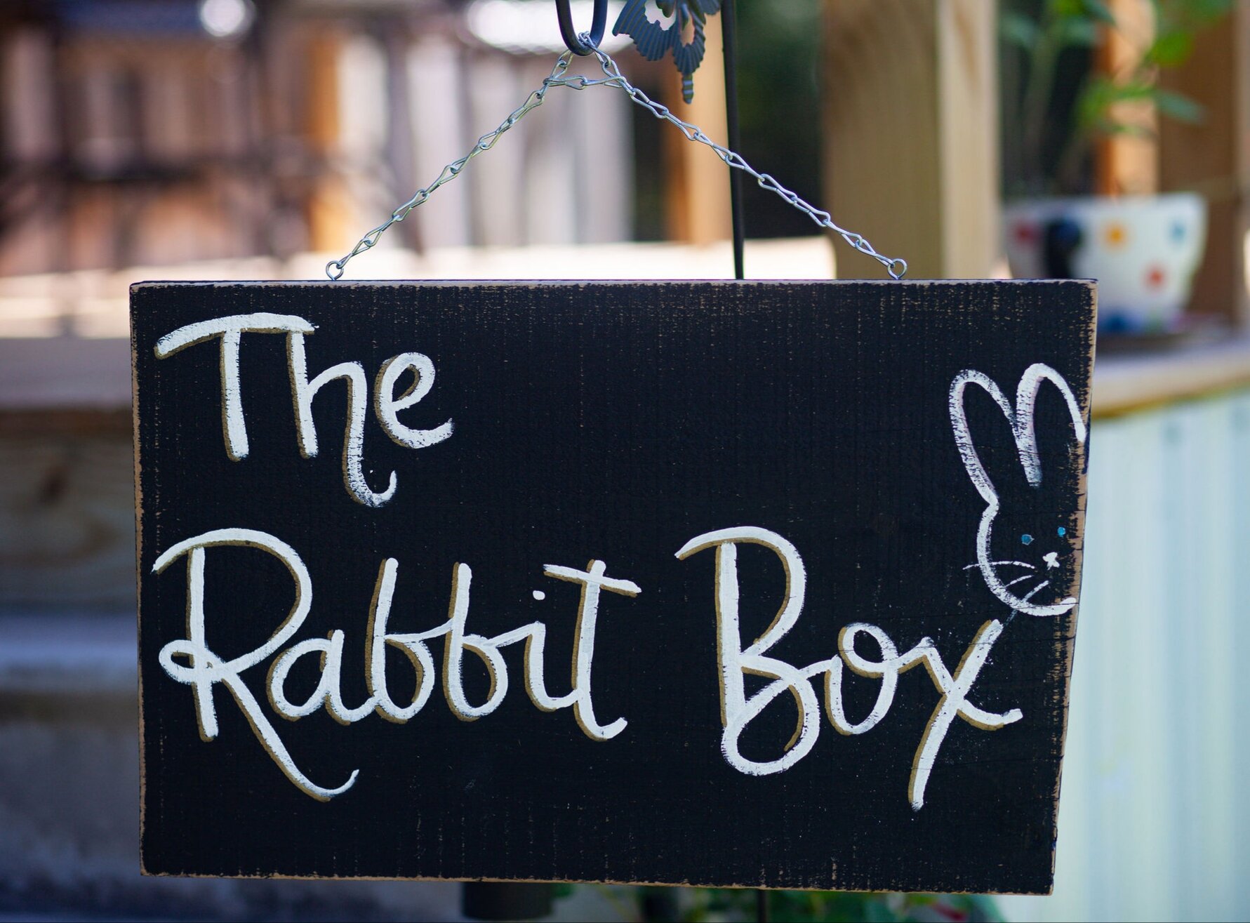 The Rabbit Box sign